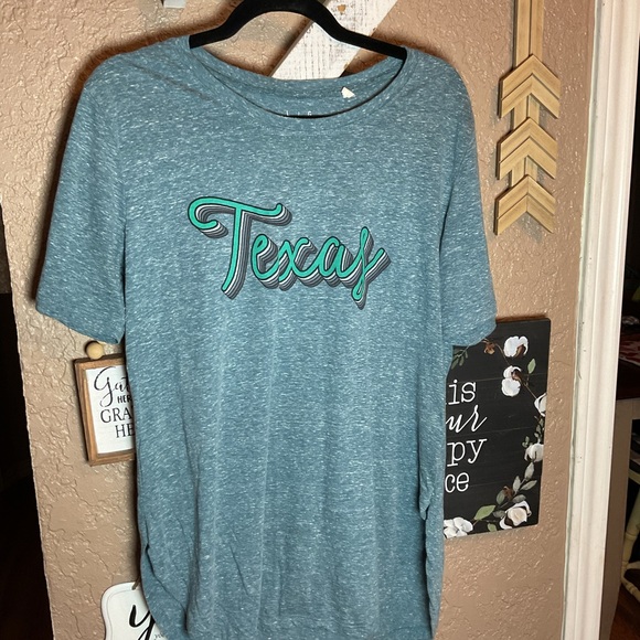 Royce Brand Tops - Women’s Royce Brand Space Dyed Blue Texas Shirt Size Large EUC